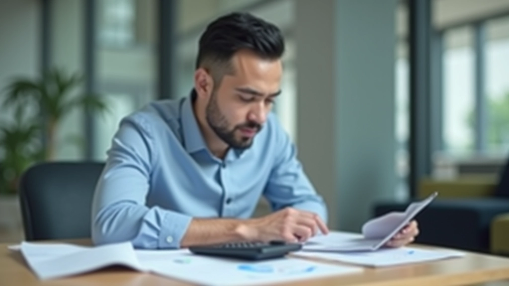 Healthcare budget planning with notebook and financial documents