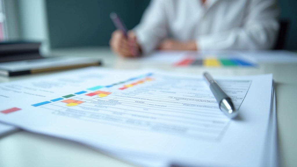 Healthcare insurance policy documents showing coverage details and comparison information clearly laid out